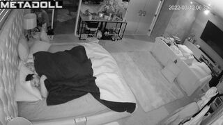 Married couple fuck brutally in their bed spy cam record
