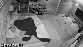 Married couple fuck brutally in their bed spy cam record