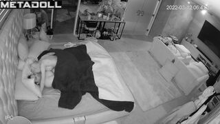 Married couple fuck brutally in their bed spy cam record