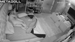 Married couple fuck brutally in their bed spy cam record