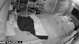 Married couple fuck brutally in their bed spy cam record