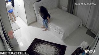 Amazing new couple having sex until they fall asleep real spy cam