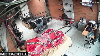 Dirty couple fuck in their messy room HD