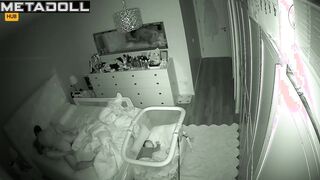 Tattooed Danish brunette mom gets fucked on the floor hidden cam