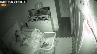 Tattooed Danish brunette mom gets fucked on the floor hidden cam