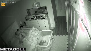 Tattooed Danish brunette mom gets fucked on the floor hidden cam