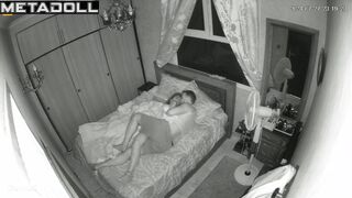 Amazing newly married couple having sex until they fall asleep live