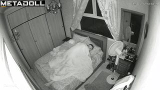 Amazing newly married couple having sex until they fall asleep live