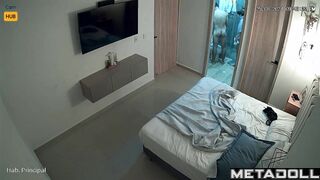 Tanned Turkish brunette MILF gets creampied hidden IP camera