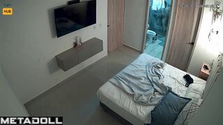 Tanned Turkish brunette MILF gets creampied hidden IP camera