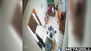 Naughty Australian brunette mature wife sex in the living room spy cam record
