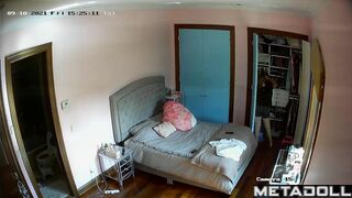 Busty college girl naked in her room