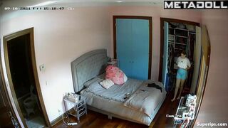 Busty college girl naked in her room