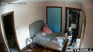 Busty college girl naked in her room