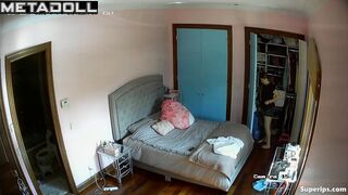 Busty college girl naked in her room