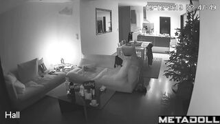 Cute skinny girl slowly rides her boyfriend