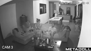 American college couple fucks on their couch