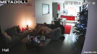 American blonde girl rides her boyfriend