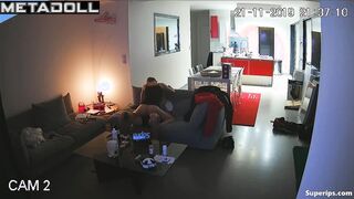 Korean college girl gets dressed in her room