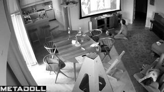 European married couple watches porn on TV