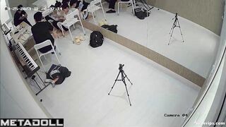 Korean young couple groping each other