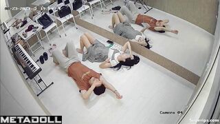Korean young couple groping each other
