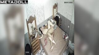 Amazing Israeli newly married couple having sex in their messy room hidden IP camera