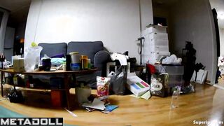 Korean nudist family daily routine