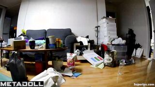 Korean nudist family daily routine