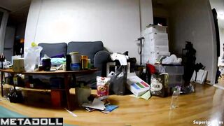 Korean nudist family daily routine