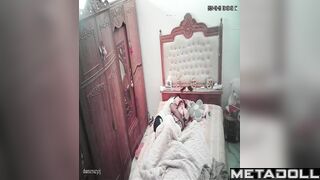 Married couple having sex wildly in their bed