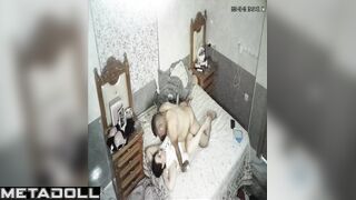 Chubby busty Norwegian brunette wife forces her husband to cum live HD