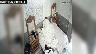 Real amateur couple fuck in their bedroom hidden IP camera
