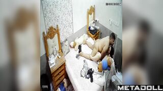 Amazing Estonian married coiple having sex in their bedroom spy cam record