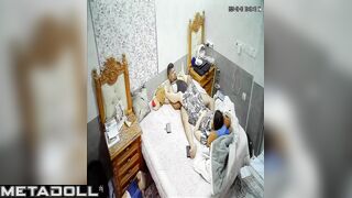 Amazing Estonian married coiple having sex in their bedroom spy cam record