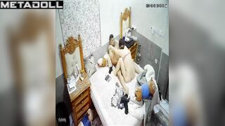 Amazing Estonian married coiple having sex in their bedroom spy cam record
