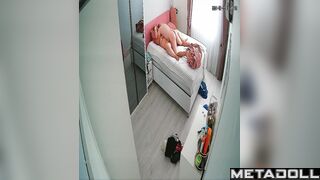 Beautiful Ukrainian dirty couple fuck on their bed hard real spy cam