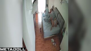Horny Welsh brunette step-mom fucks her virgin son hidden IP cam