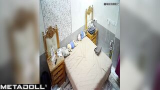 Romanian married coiple fuck brutally in their bed hidden IP cam