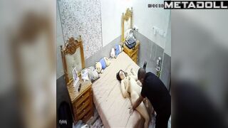 Romanian married coiple fuck brutally in their bed hidden IP cam