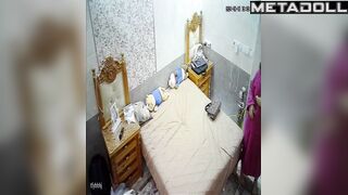 Romanian married coiple fuck brutally in their bed hidden IP cam
