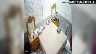 Romanian married coiple fuck brutally in their bed hidden IP cam
