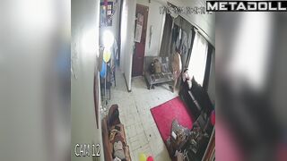 Tanned Belgian brunette doctor gets dressed in the bedroom
