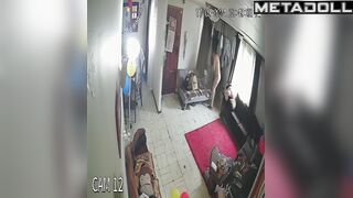 Tanned Belgian brunette doctor gets dressed in the bedroom