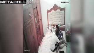 Amazing English parents having sex on the couch spy cam
