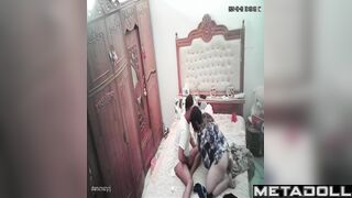 Amazing English parents having sex on the couch spy cam