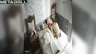Amazing Finnish couple having sex in their bedroom hidden IP cam