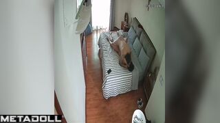 Innocent New Zealander brunette student girl rides her boyfriend hidden IP cam