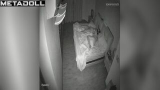 Married couple having sex in their bed hidden IP cam