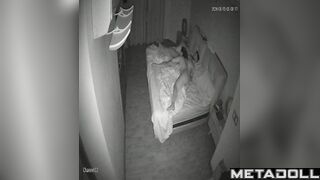 Married couple having sex in their bed hidden IP cam